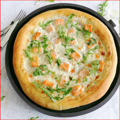 pizza au saumon